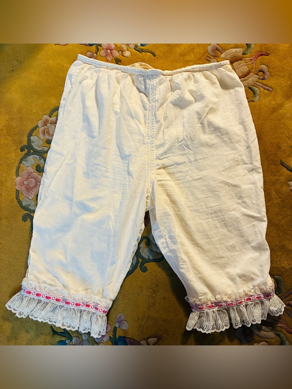 Vintage Pantaloons With Ribbon & Lace- 38 Waist